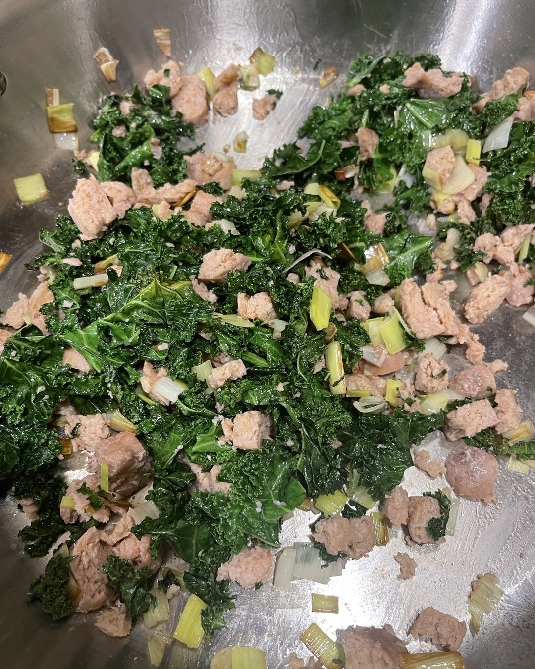 I hate throwing away food so tonight I’m making a stir fry out of some kale, leeks, leftover turkey sausage and rice.  I’ll throw in an egg and there’s an easy dinner with a bunch of stuff that didn’t get wasted.